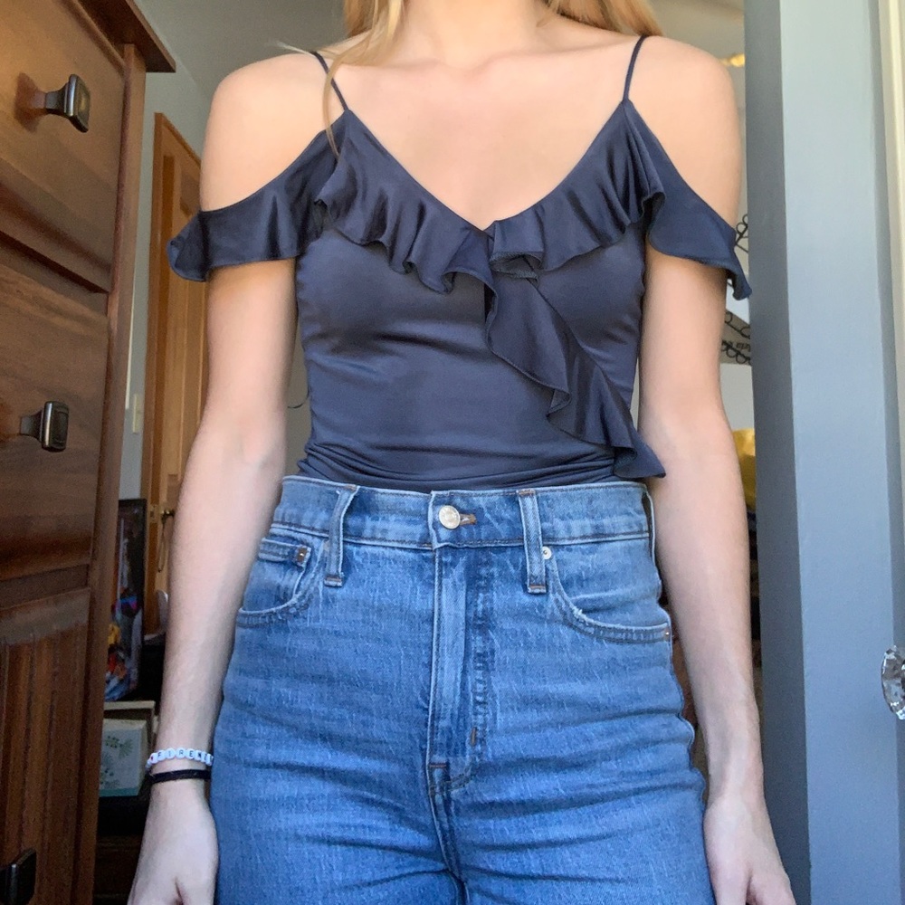 Topshop Ruffle Body Suit - Picture 1 of 3